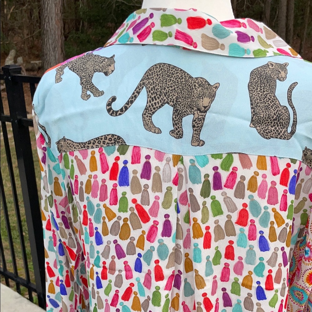 John Mark Colorful Patterned Button Down Shirt - image 4